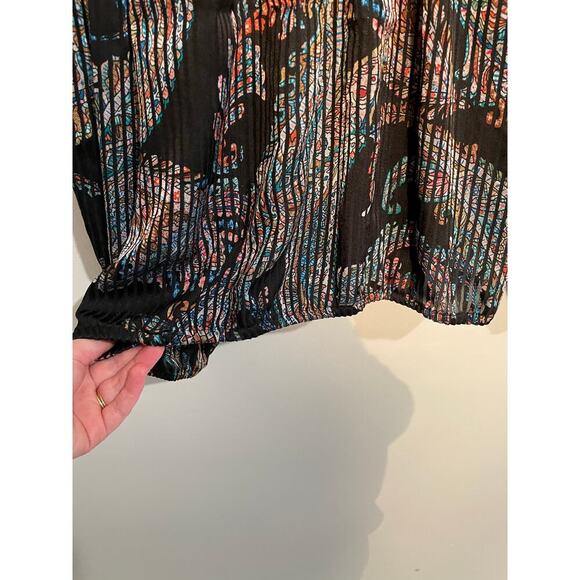 Maeve Anthropologie Madeira‎ Burnout Satin Printed Blouse - Picture 10 of 12